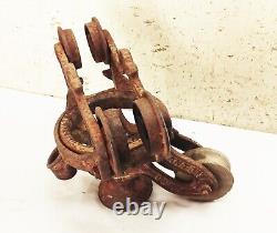 Vtg antique Ney cast iron hay trolley carrier unloader barn farm tool pat. 1887