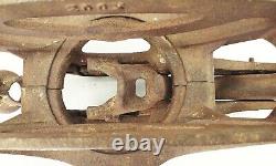 Vtg antique Ney mfg no. 276 cast iron hay trolley carrier unloader barn farm tool