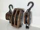 WW1 / WW2 Liberty Ship Block And Tackle Set. Nautical Pulleys Vintage Rare WWII