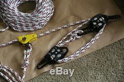 With BRAKE Block & Tackle Black Stealth 7500Lb pulley system 110 feet Rope