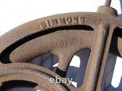 XX Rare! STOWELL Marked Well Pulley / Simmons Hardware